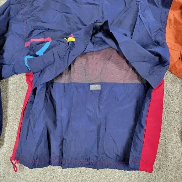 VTG Reebok Greg Norman Golf Windbreaker Mens XL Colorblock Vented Graphic Shark